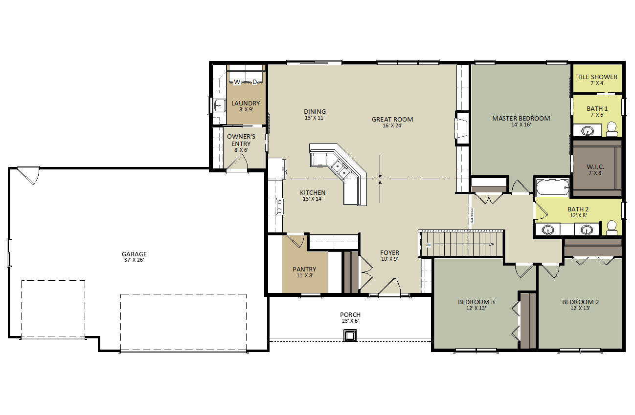 Elkhorn First Floor Floor Plan